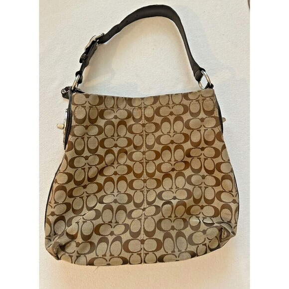 Coach No H1176-f16538 Brown Signature Hobo Bag - Picture 1 of 11